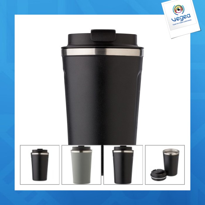 Mug isotherme publicitaire en acier inoxydable