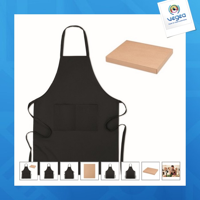 Tablier avec logo coton biologique 200g/m²
