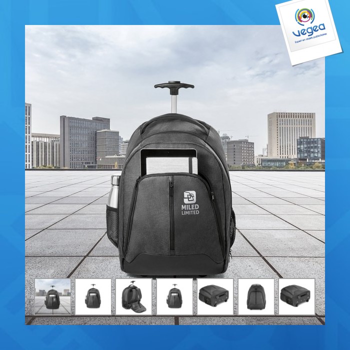 Sac à dos trolley publicitaire pour ordinateur portable 15.6''