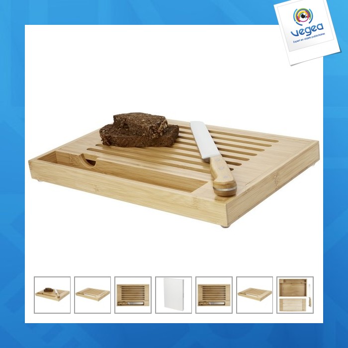 Planche à découper personnalisée en bambou pao avec couteau