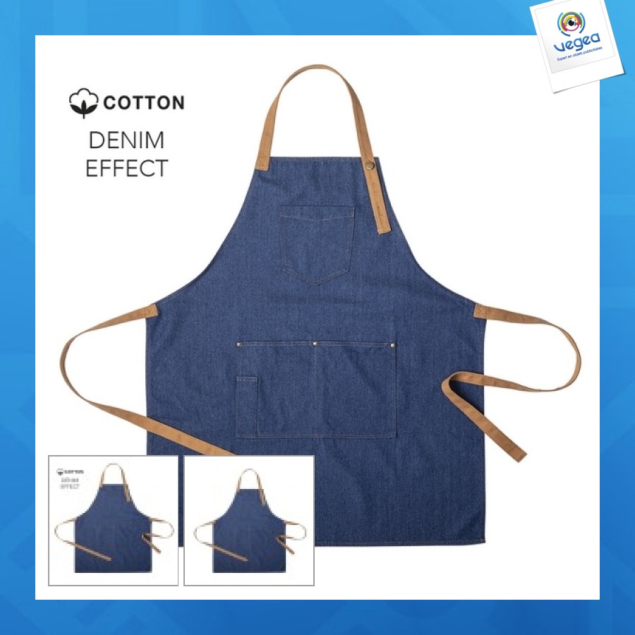Tablier personnalisable de haute qualité en tissu denim résistant