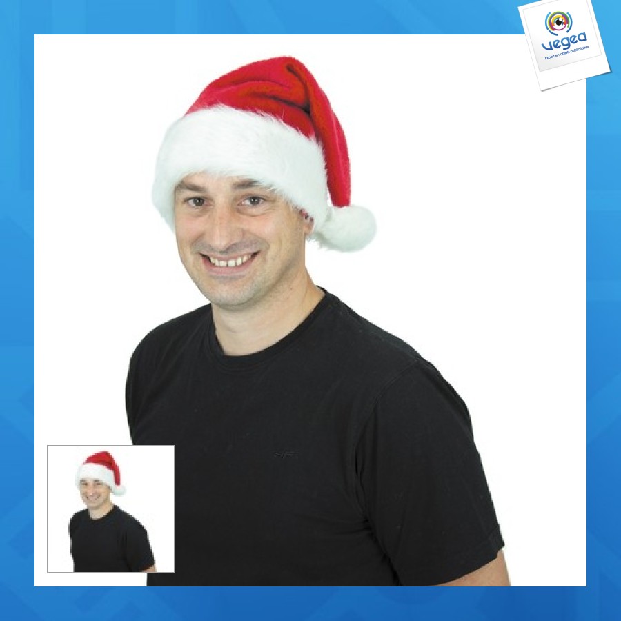 Bonnet de noël avec logo peluche luxe