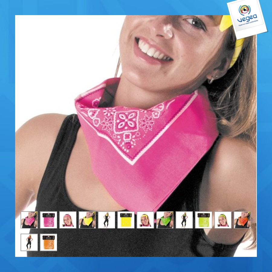 Bandana publicitaire néon rose