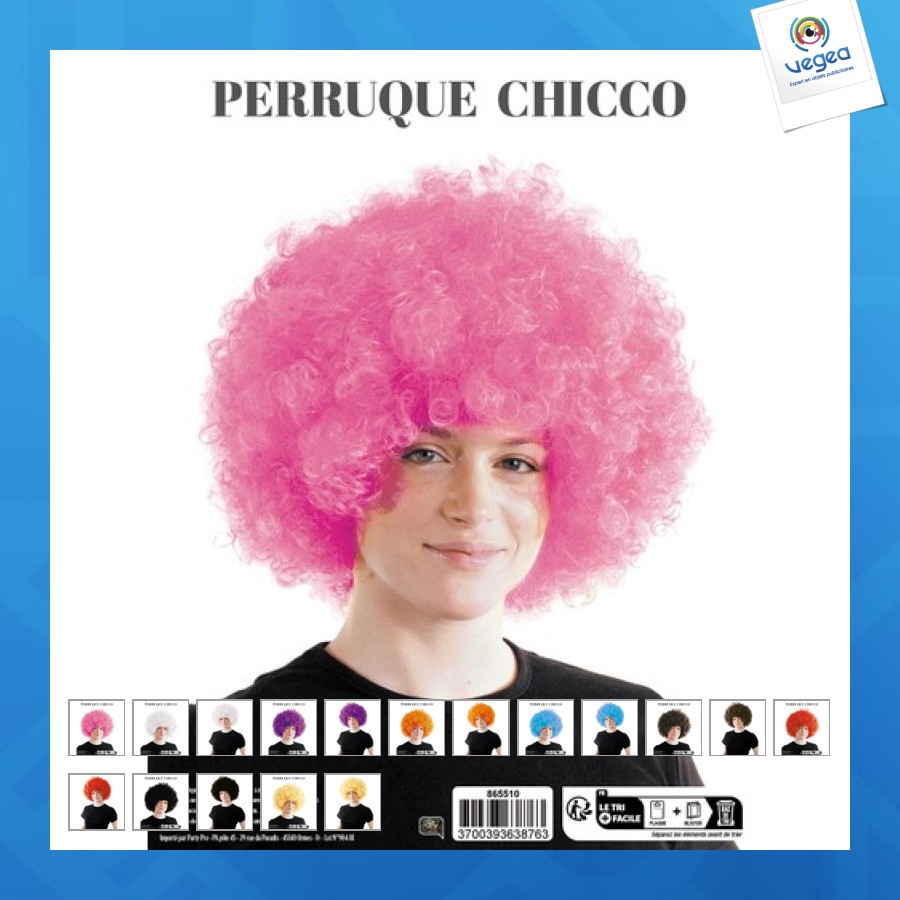Perruque publicitaire chicco 180 rose