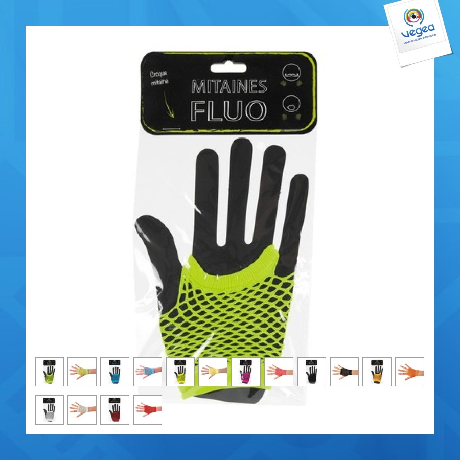 Mitaines personnalisées fluo vertes