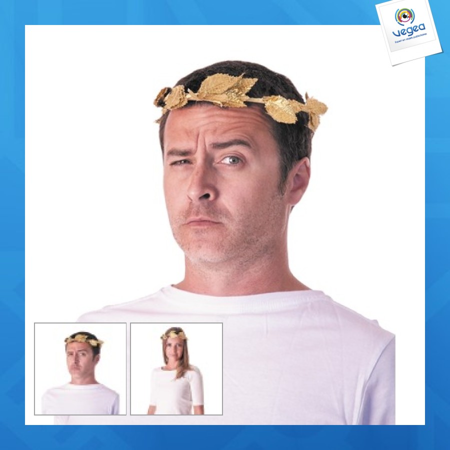 Couronne publicitaire laurier dorée