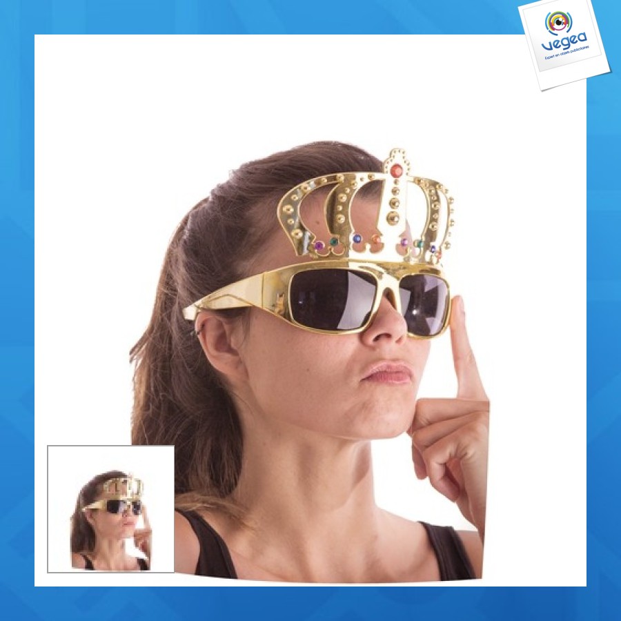 Lunettes couronne publicitaire roi