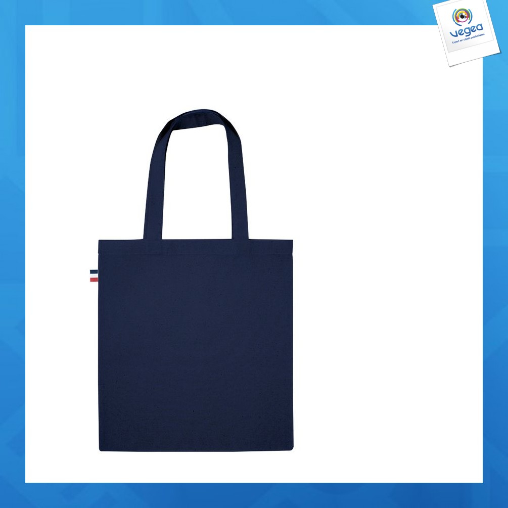 Tote bag publicitaire français marine 38x42cm 150g