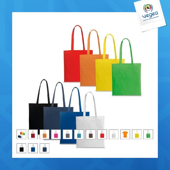 Sac personnalisé 100% coton couleur - 140g/m²