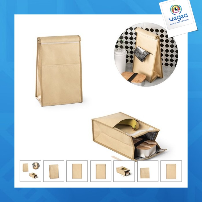 Sac personnalisable isotherme 4 litres avec doublure et fermeture scratch