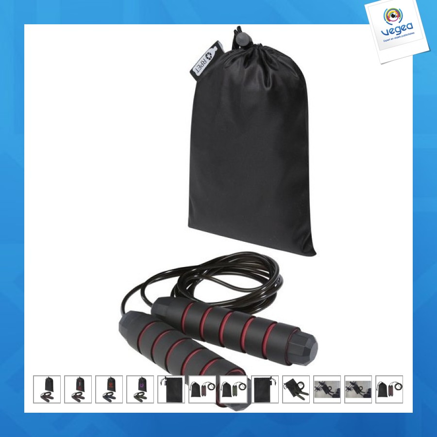 Corde à sauter personnalisée austin souple dans une pochette en pet recyclé