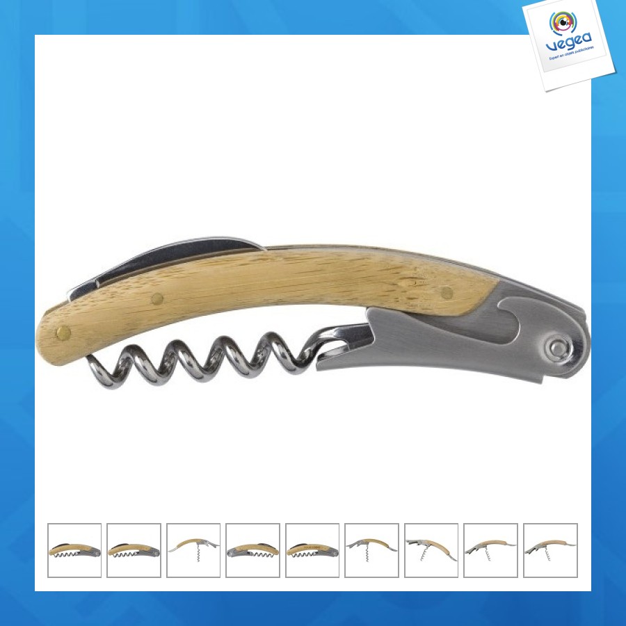 Tire-bouchon personnalisable en bambou