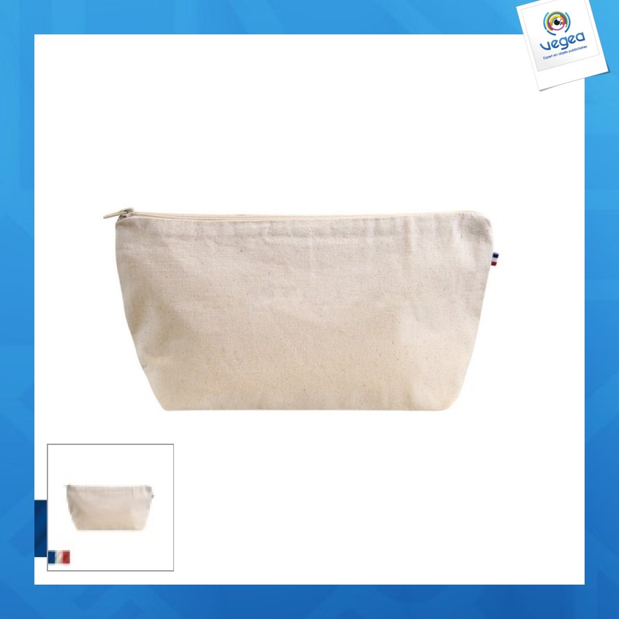 Trousse 27x15 coton bio fabriquée en france