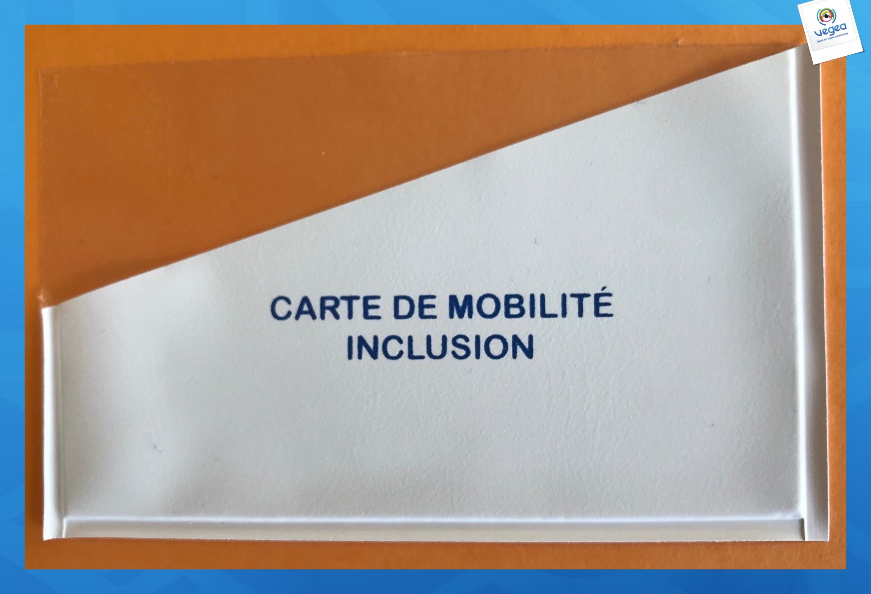 Pochette adhésive carte de mobilité ou ticket stationnement