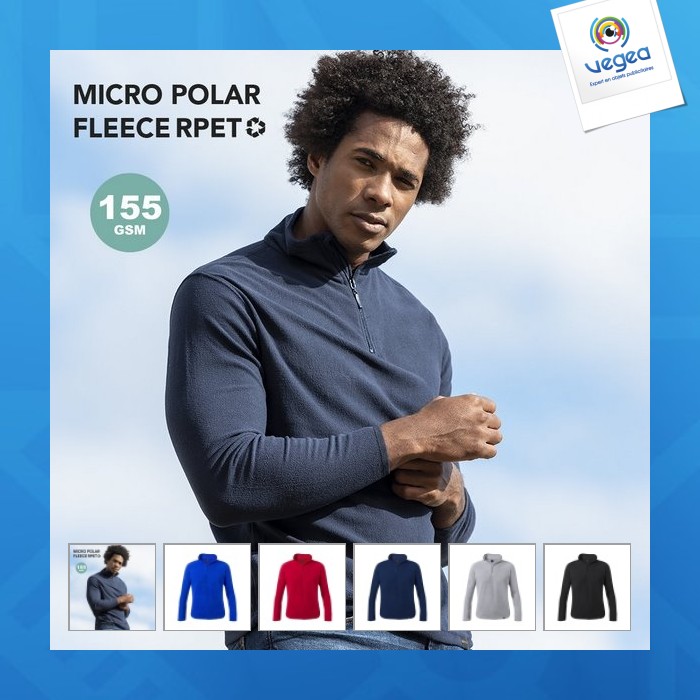 Veste polaire personnalisée légère en rpet