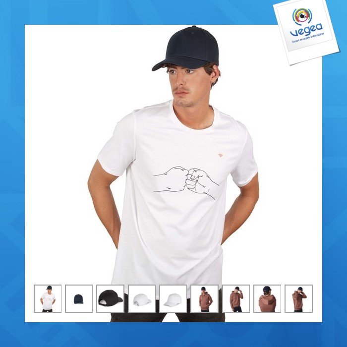 Casquette en coton recyclé personnalisable - 5 panneaux