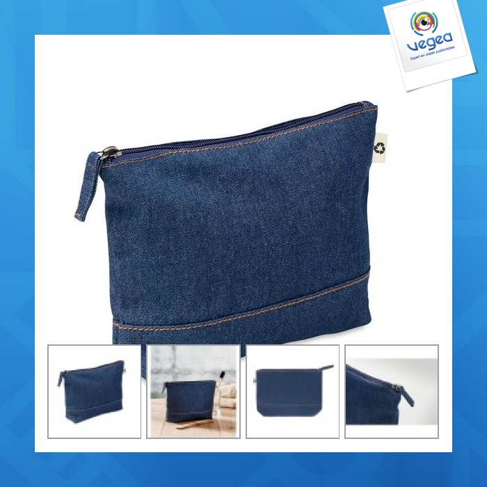 Trousse en denim recyclé