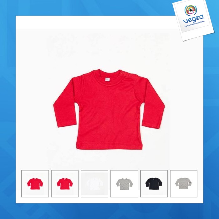 T-shirt avec logo manches longues bébé