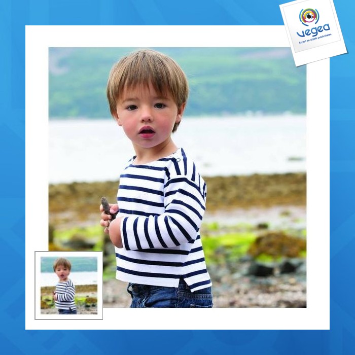 T-shirt personnalisé marinière bébé