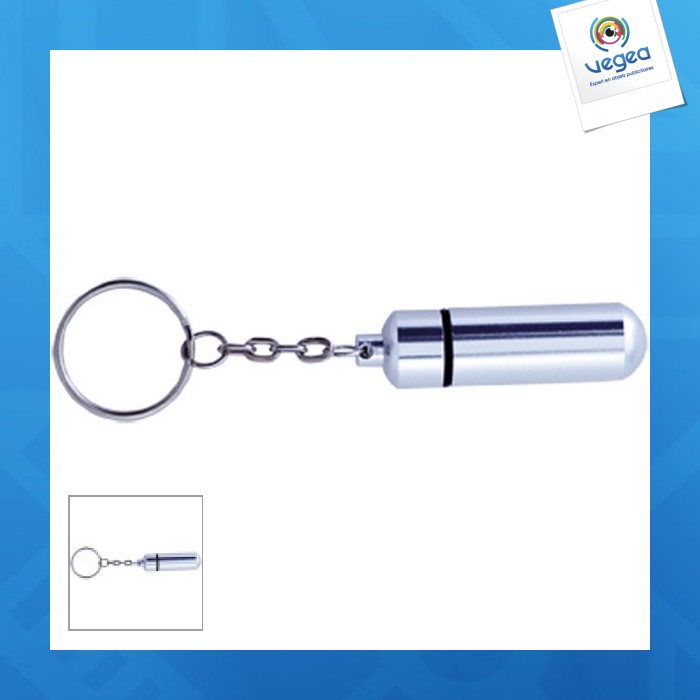 Porte-clés pilulier personnalisable