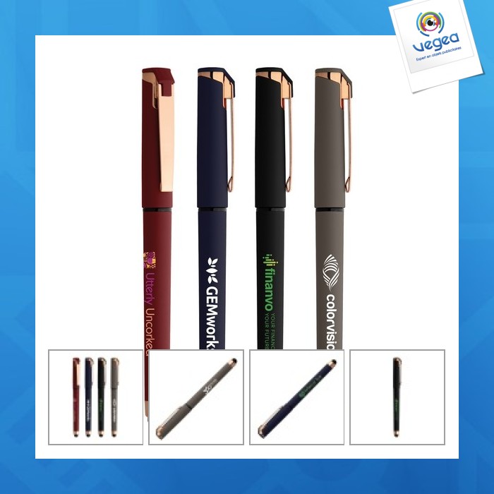 Islander gel avec logo softy rose gold avec stylet colour jet