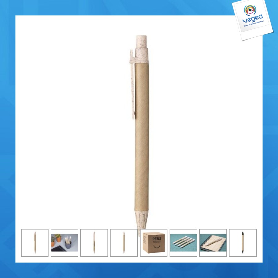 Paper wheatstraw pen stylo à bille personnalisable en paille de blé