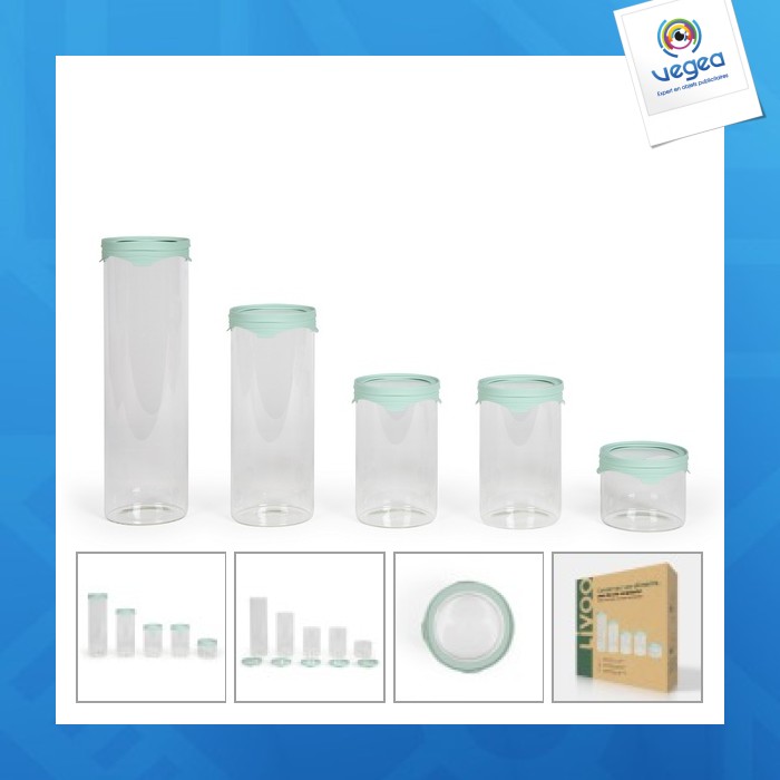 Set de 5 bocaux de conservation
