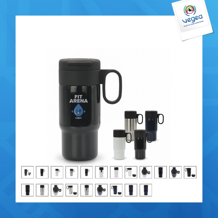 Mug isotherme avec logo pour voiture flow 300ml