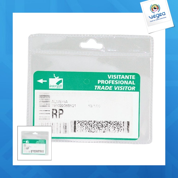 Porte-badge personnalisable pvc horizontal