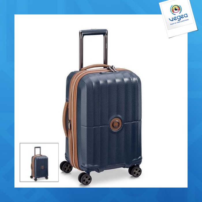 Valise trolley personnalisé cabine extensible 4 doubles roues 55 cm - st tropez