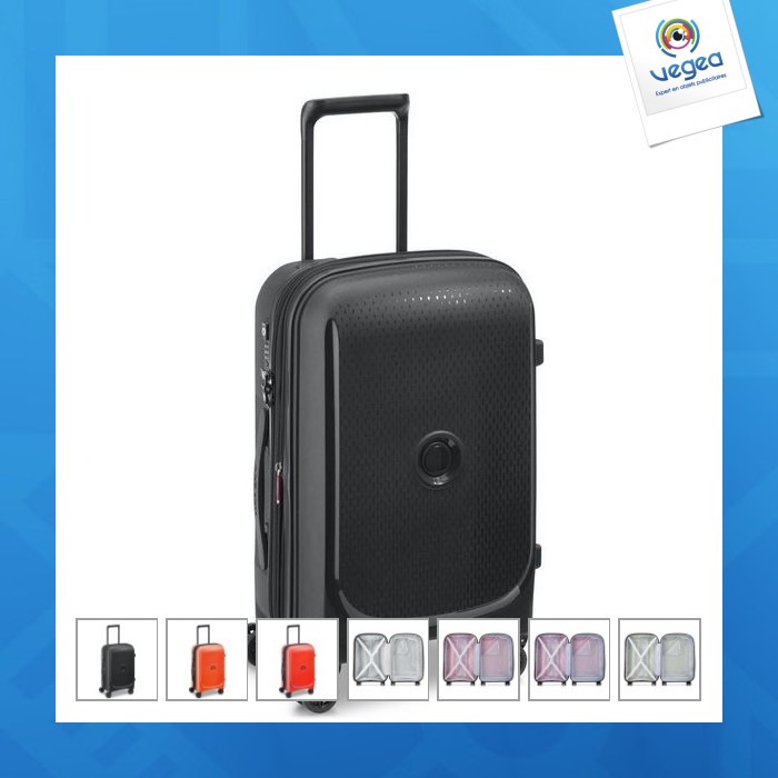 Valise trolley personnalisée cabine extensible 4 doubles roues 55 cm - belmont plus
