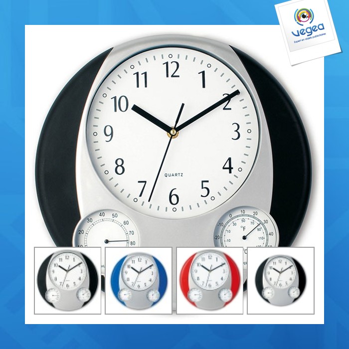 Horloge personnalisée avec thermomètre et hygromètre