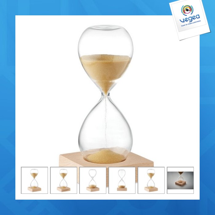 Sablier en verre publicitaire 5 minutes
