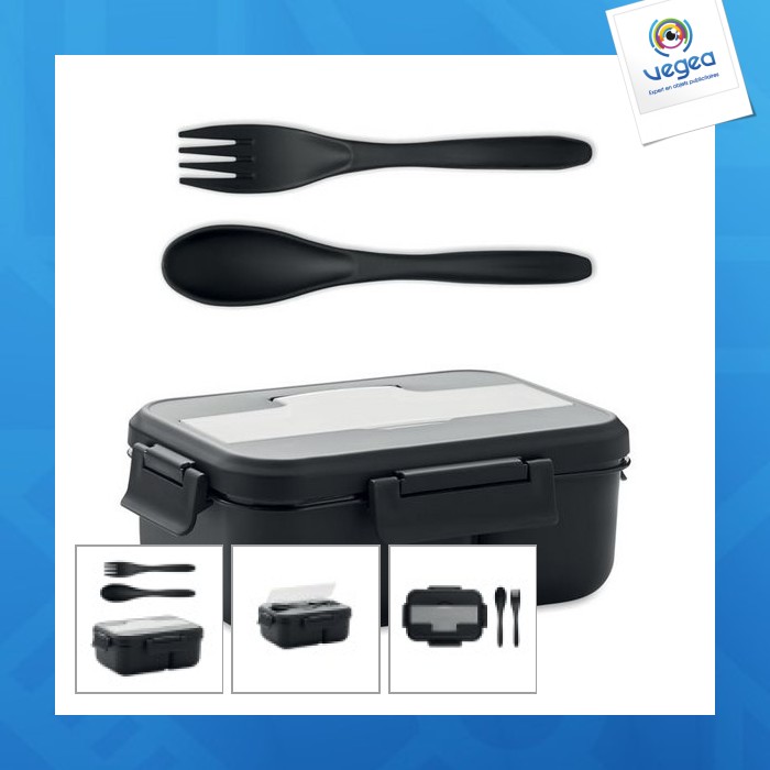 lunch box personnalisée et couverts en pp