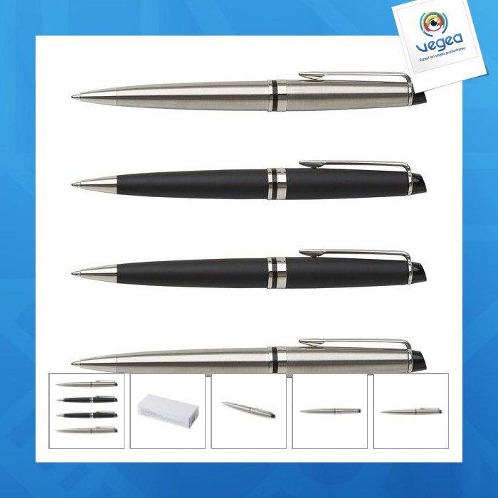 Stylo bille waterman personnalisable expert en acier inoxydable