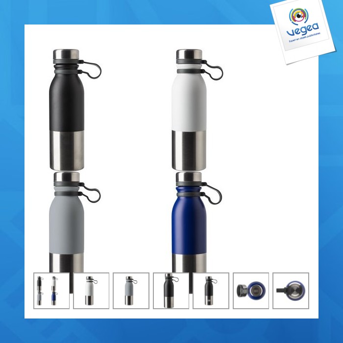 Bouteille isotherme personnalisable en acier inoxydable (0,60 l) will