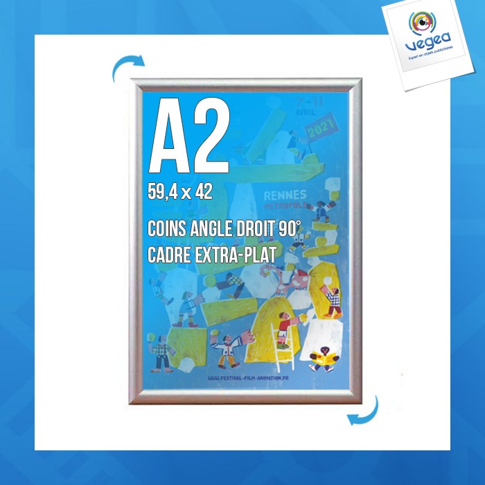 Cadre affichage personnalisable clic-clac mural a.2 (594x420mm)