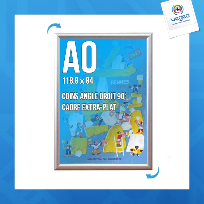 Cadre affichage publicitaire clic-clac mural a.0 (1188x840mm)