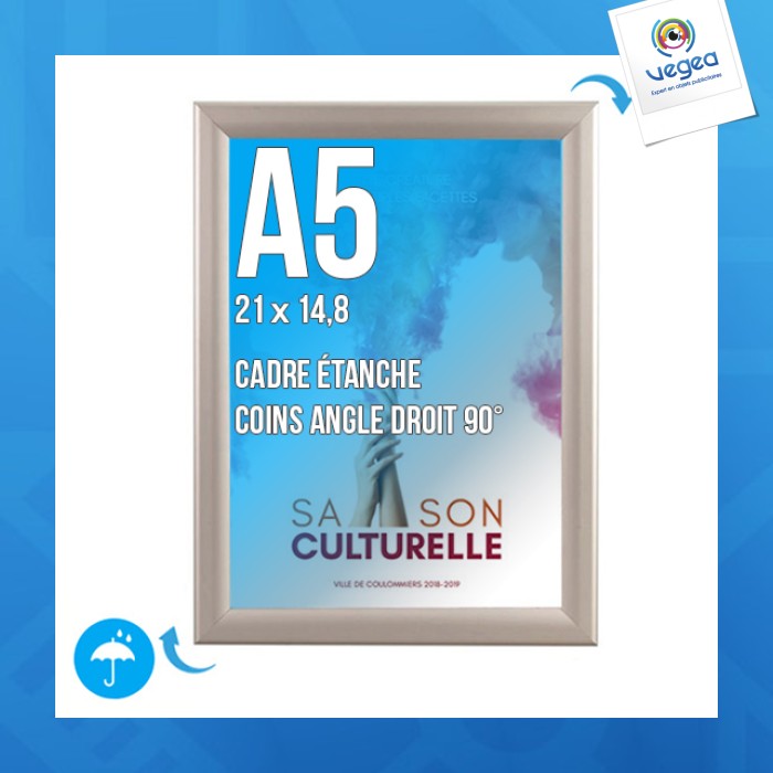 Cadre affichage avec logo clic-clac mural a.5 (148x210mm) étanche