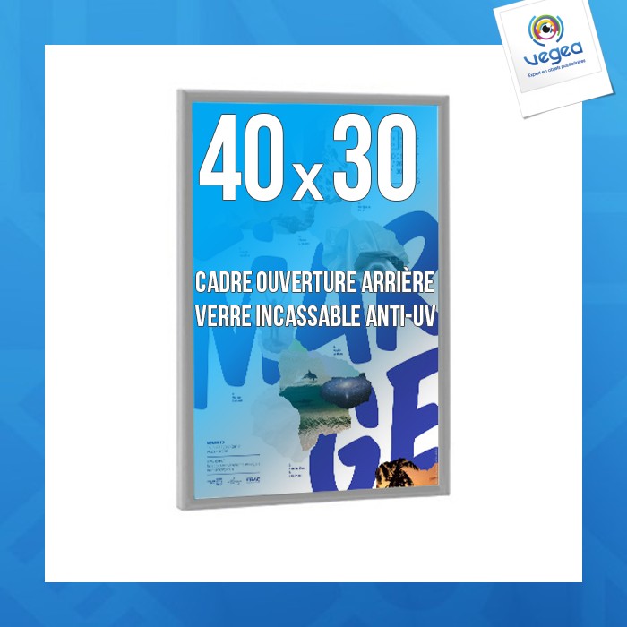 Cadre personnalisé déco 30x40cm alu anodise