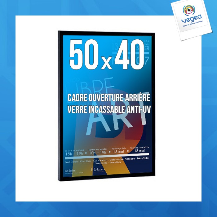 Cadre personnalisé déco 40x50cm couleur noir