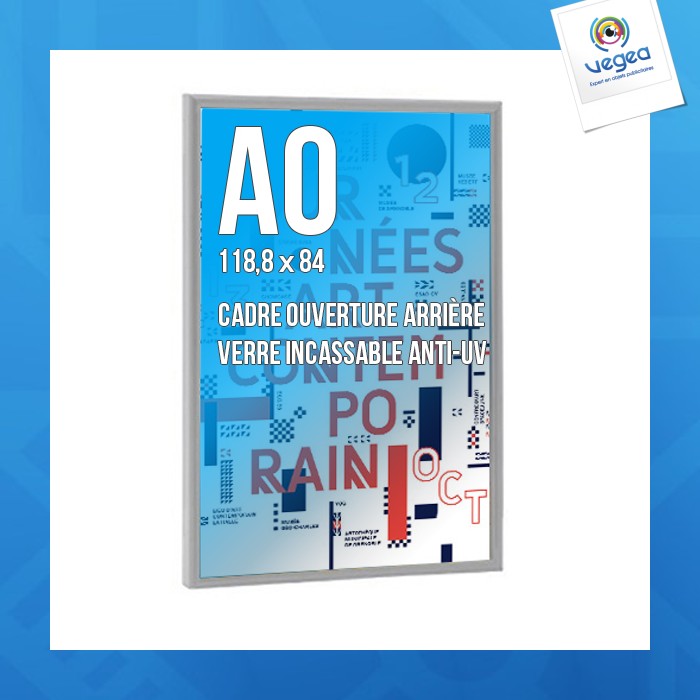 Cadre publicitaire déco a0 couleur alu anodise