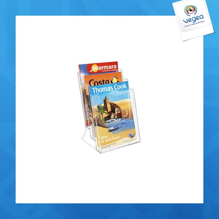 Porte brochure avec logo comptoir cristal eco 3xa4 (297x210mm)