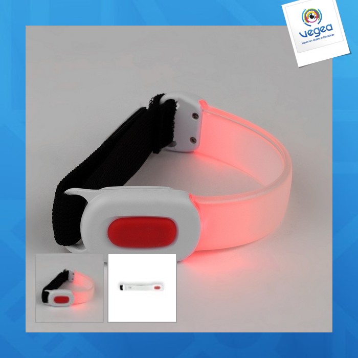 Bracelet lumineux rouge rechargeable