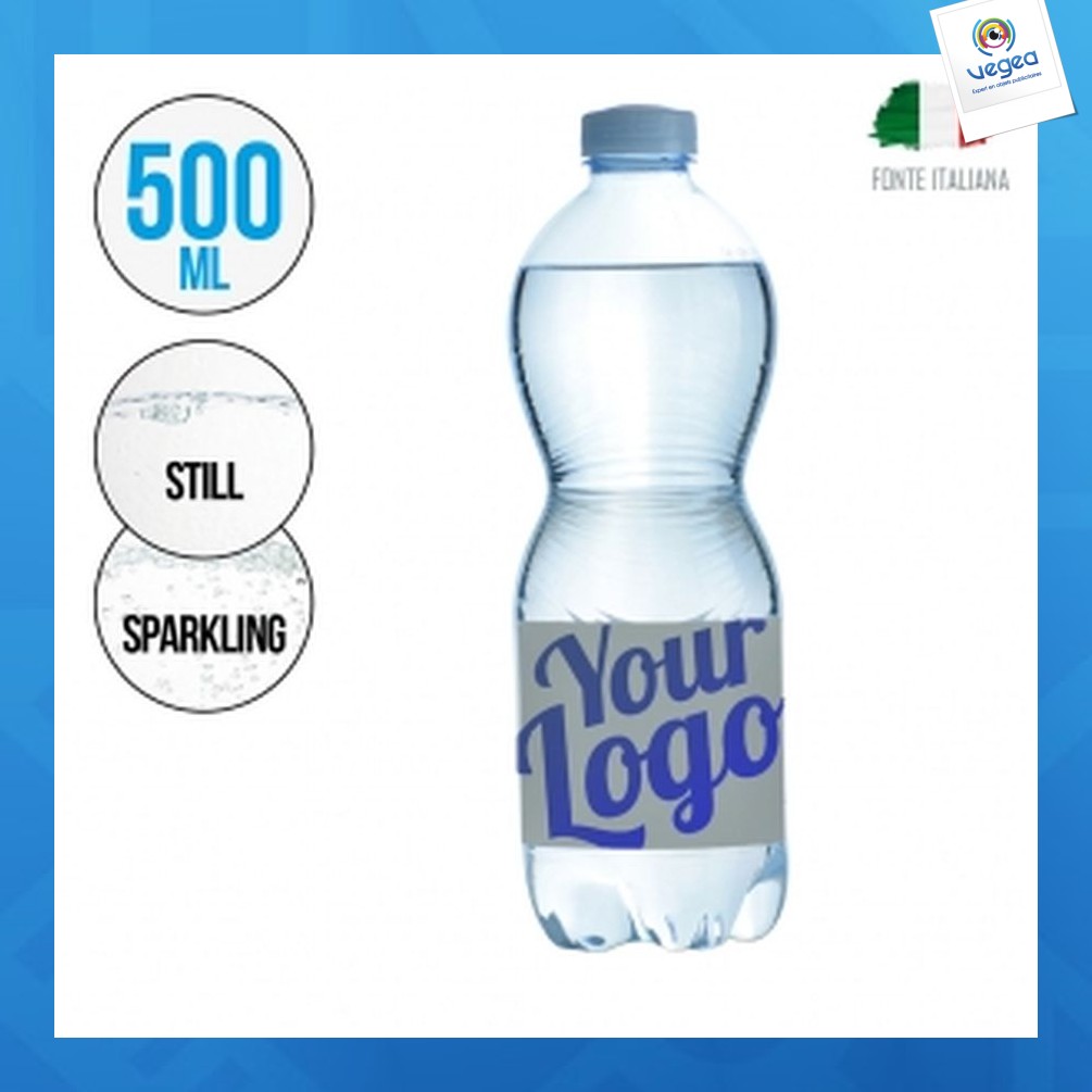 Bouteille d'eau personnalisable 500ml design rond