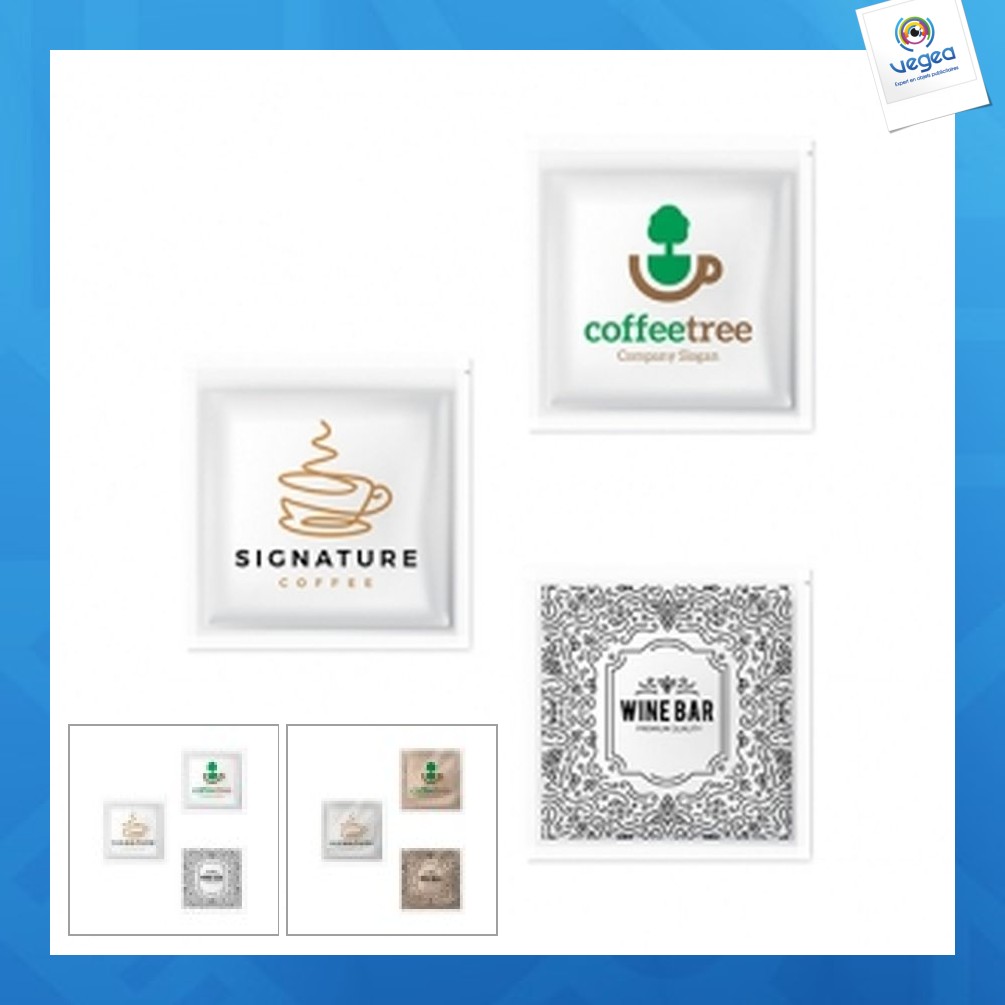 Kilo de sachets carrés de 4gr de sucre blanc