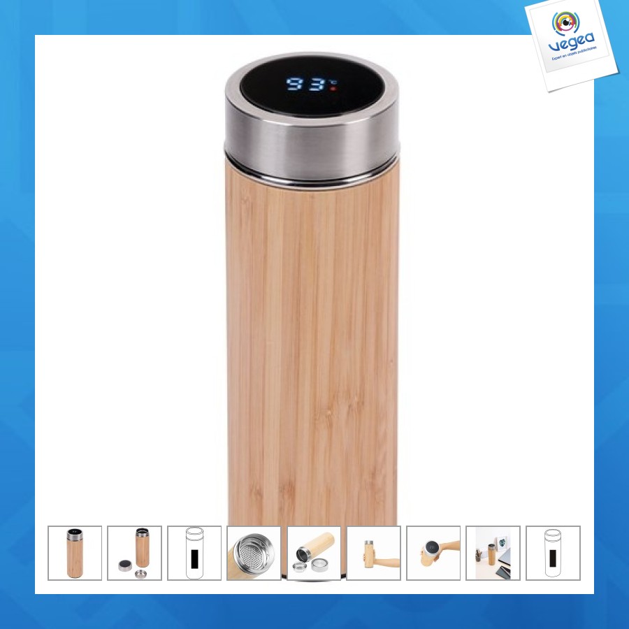 Mug isotherme bamboo temp