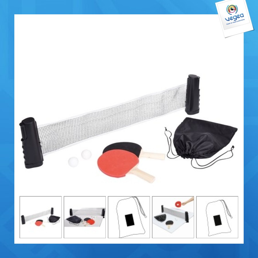 Set de tennis de table avec logo match ball