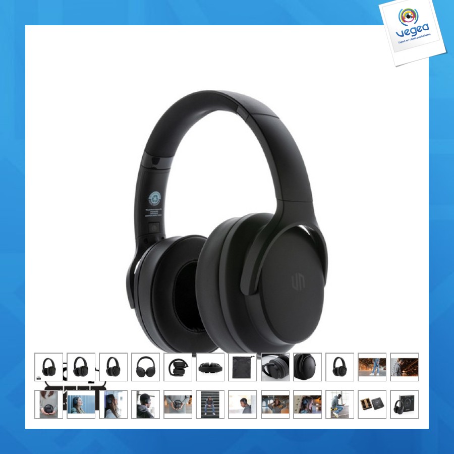 Casque audio en plastique recyclé personnalisable rcs urban v palo alto