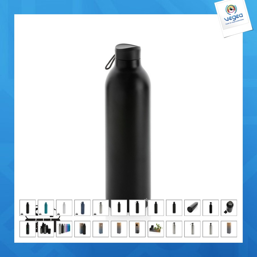 Bouteille isotherme personnalisable 1l avira avior en acier recyclé rcs
